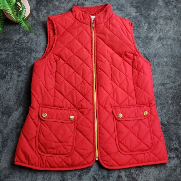 St. John's Bay Jackets & Blazers - St. John's Bay Red Puffer Quilted Vest
